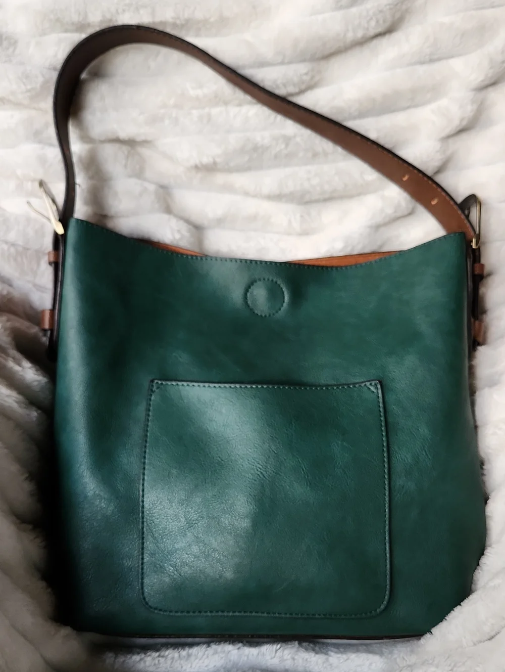 Joy Susan Hobo Bag - Green & Brown